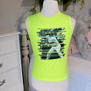 Neon Yellow Baseball Performance Shirt Boys XS Size 4/5